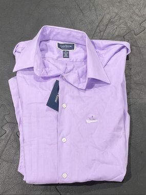 Club Room Men's Lavender Dress Shirt - Point Collar Button-Up